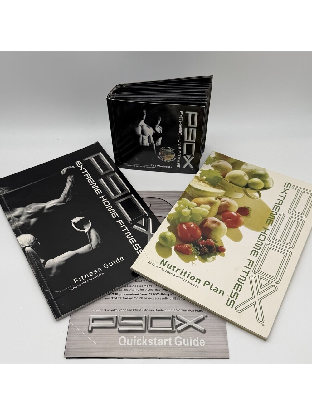P90X Extreme Home Fitness Tony Horton 12 DVD Workout Set Guides Beachbody